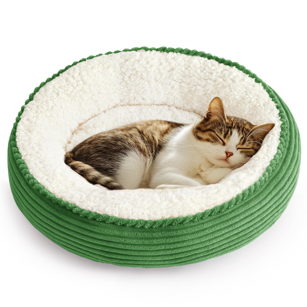 Love's cabin: Coussin donut rond 20po pour chat et petit chien, confort durable.