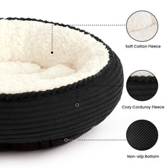 Love's cabin coussin rond beignet pour chat et chien, cocon rassurant.