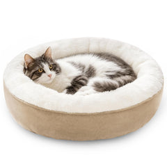 Love's cabin coussin-round donut pour chat et chien de 20 po, confort et chaleur.