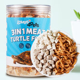 Loves4Pets tortue nourriture lyophilise poulet-canard-krill pour repas savoureux