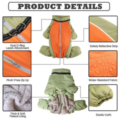 FERMETURE arrière sécurisée du manteau chien