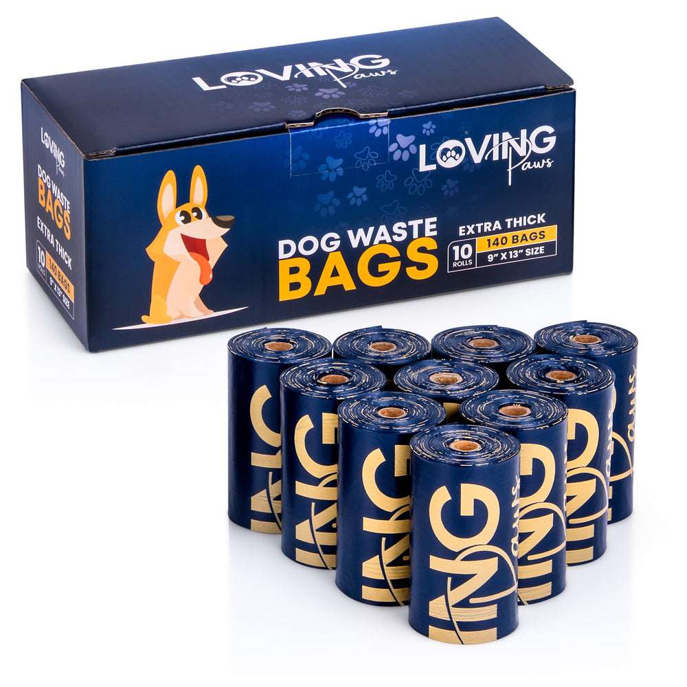 LOVING Paws sacs-dechets-chien-epais-9x13: résistance et propreté en promenade.
