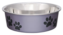 Bol Bella Loving Pets en acier inoxydable avec base anti-glisse pour chien.