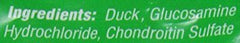 Loving Pets Canard Filet Tranches Ingrédients: glucosamine et chondroïtine inclus pour un soutien nutritionnel.
