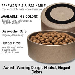 Loving Pets Dolce Bamboo assiette en bambou, pratique et durable pour repas quotidiens.