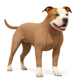 LovinPet protection-uv-shirt-chien-moyen: vue frontale; protège du soleil lors des sorties.