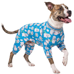 Pyjama LovinPet Pitbull 2XL, bleu hippocopompe: confort premium pour grands chiens