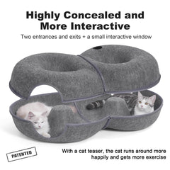 LovIntry tunnel chat avec balles jouets pour stimulation et chasse.