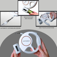 LovYoPet lumière LED intégrée pour promenades nocturnes, visibilité et sécurité accrues.