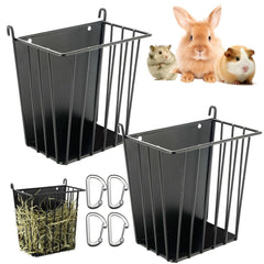 LUAVIARU distributeur de foin pour lapin avec cadre métallique et fixation simple