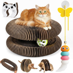 Lubana Kitty Curls grattoir alvéolé grand pour griffades ciblées.