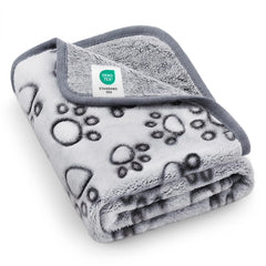 Luciphia couverture douce pour chien gris 30x20 po, confort chaleureux.