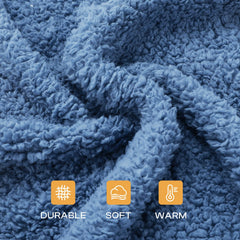 Gros plan sur le tissu sherpa doux et microfibre Luciphia.