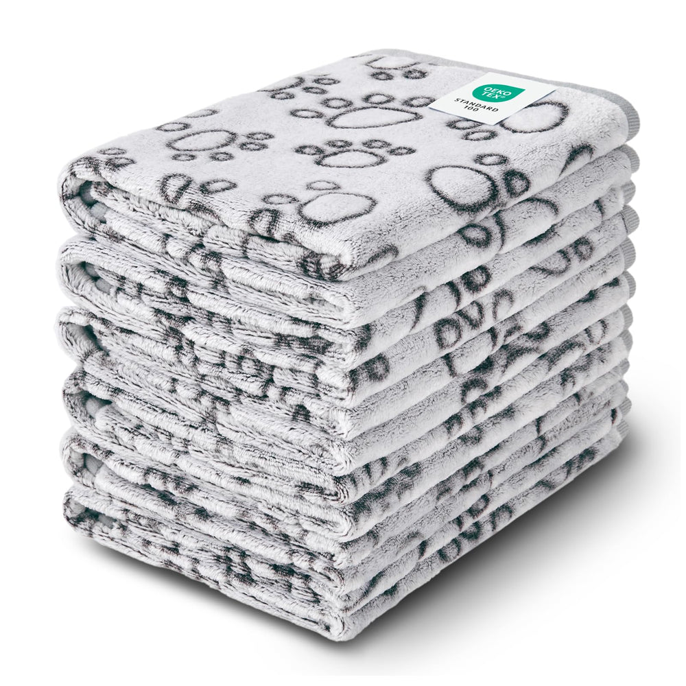 Couverture Luciphia ensemble six couvertures gris patte pour animaux.
