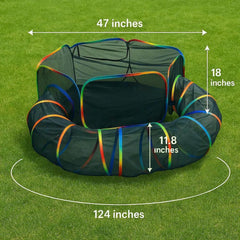 LUCKITTY Catio Ensemble 2-en-1, utilisation flexible entre tente et tunnel.