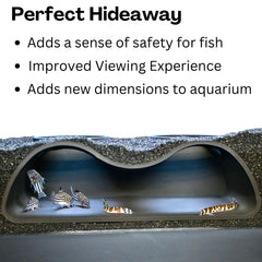 Lucky Critter tunnel decoratif s'enfonce au fond, installation simple et stable.