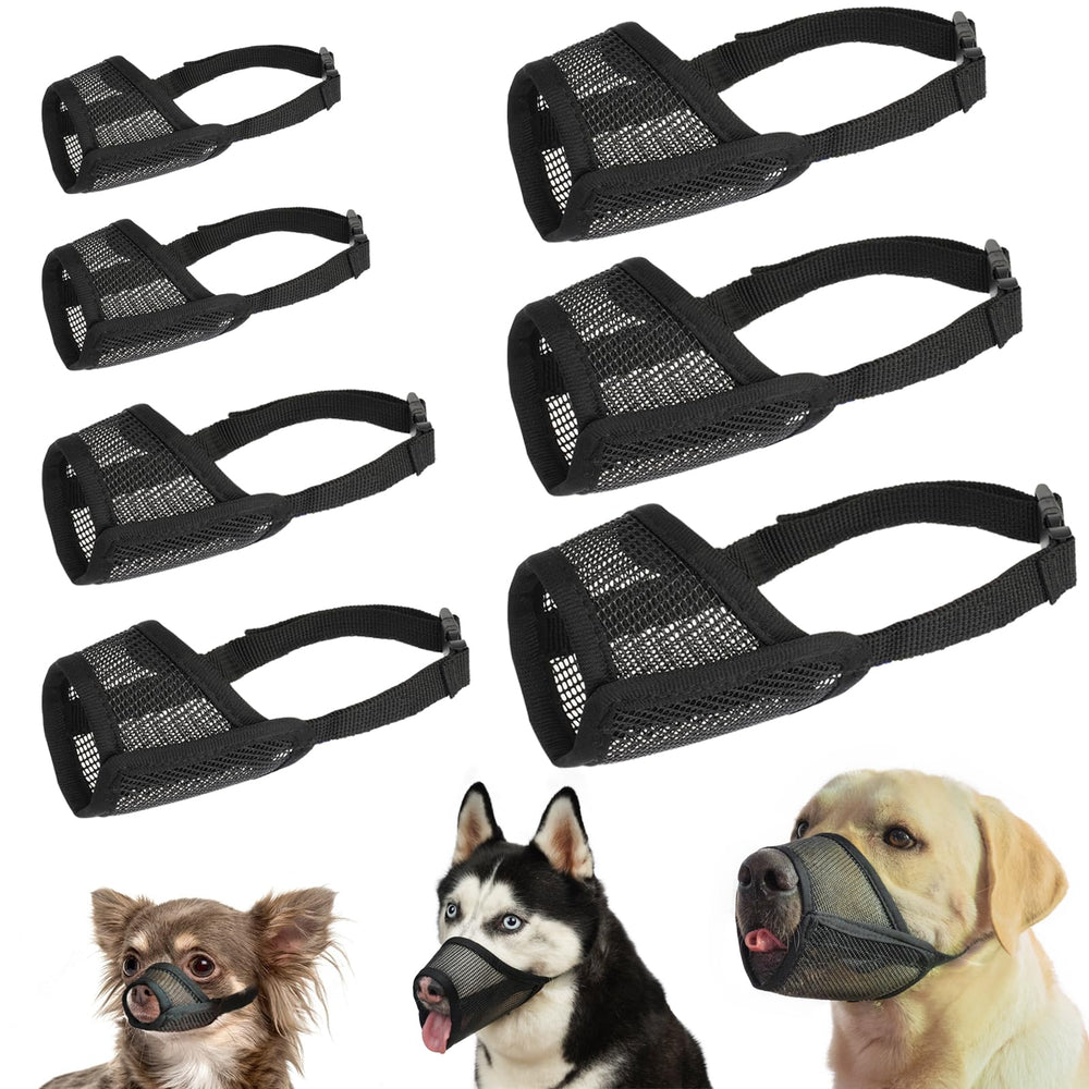 LUCKYPAW museau-ensemble-7pieces, polyvalent pour toutes tailles de chiens.