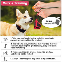 Luckypaw muselière chien sangle réglable – ajustement sûr et anti-glissement.