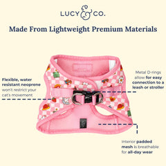 Harnais ajustable Lucy & Co, fermeture renforcée pour un ajustement sûr.
