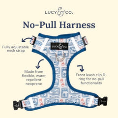 Lucy & Co Harnais confort avec rembourrage, idéal pour balades quotidiennes.