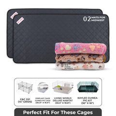 LUFTPETS tapis-sol lapin 24x16, surface anti-glisse et nettoyage facile