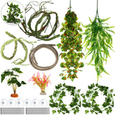 LuinaBio : plantes réptiles jungle flexibles pour un habitat coloré et sûr