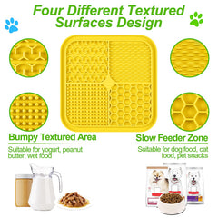 Tapis de léchage LUKITO textures variées, surfaces multiples pour friandises.