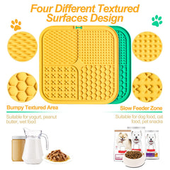 LUKITO tapis-distributeur-lent chiens-chats: prolonge l’alimentation et stimule la curiosité.