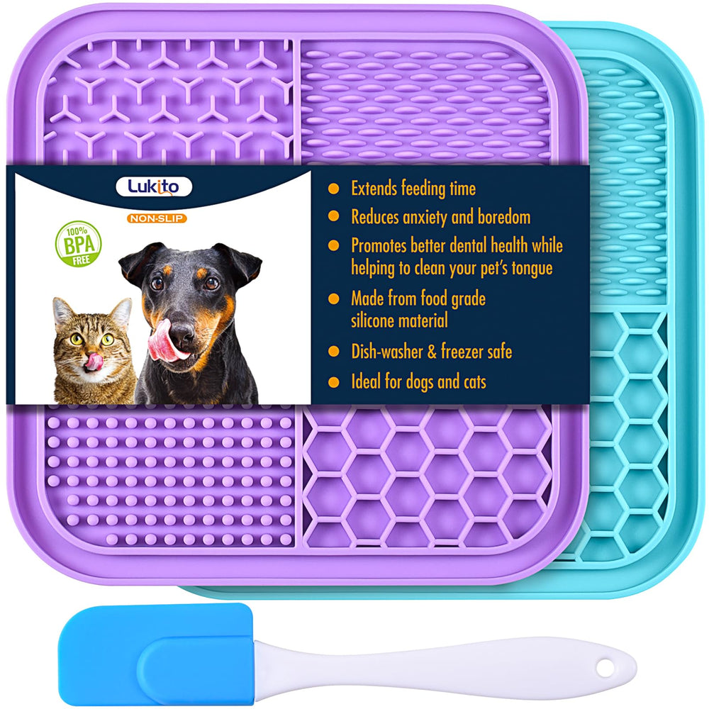 Tapis Lukito lèche-chien avec 49 ventouses pour divertir pendant le bain.