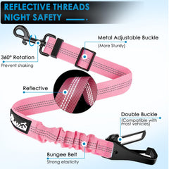 Lukovee attache rotative 360 chien rose, connexion facile et sans enchevêtrement