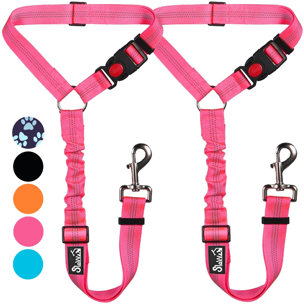 Lukovee ceinture sécurité chien avec appui-tête, fixation facile et sécurité en voiture.