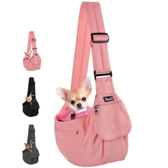 Porte-chien Lukovee petit avec fond amovible offrant un soutien confortable lors des promenades.