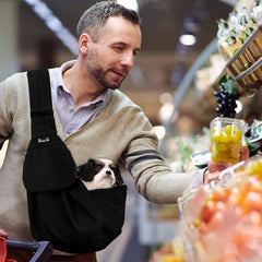 Lukovee sac porte-chien: intérieur avec chien détendu