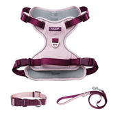 LULUPET ensemble harnais-laisse-collier 3 en 1 rose petit, confort