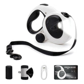 LULUPET laisse rétractable 16ft LED pour promenade nocturne plus sûre.