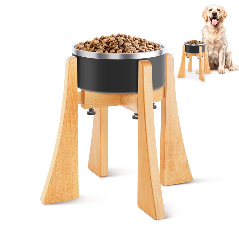LuLuwood support élevé 12 pouces pour chien, posture de repas confortable.