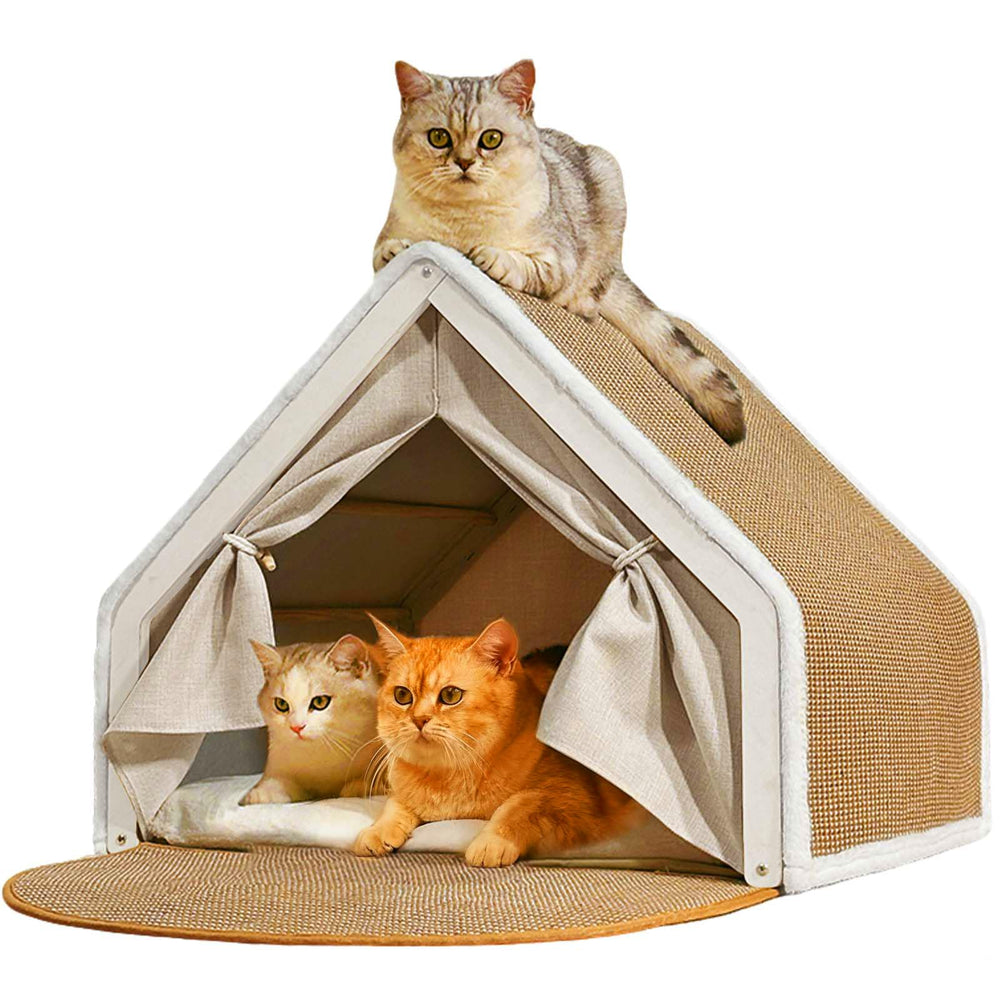 Cabane LUNNTE pour chat intérieur, espace privé et cosy.