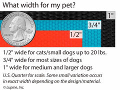 Réglages confort LupinePet bleu, ajustement précis pour chaque chien