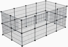 LURIVA Enclos petit animal en métal noir, robuste et durable pour petits compagnons.