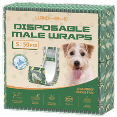 Couches LURKOMEMO pour chien mâle, emballage pratique et absorption élevée.