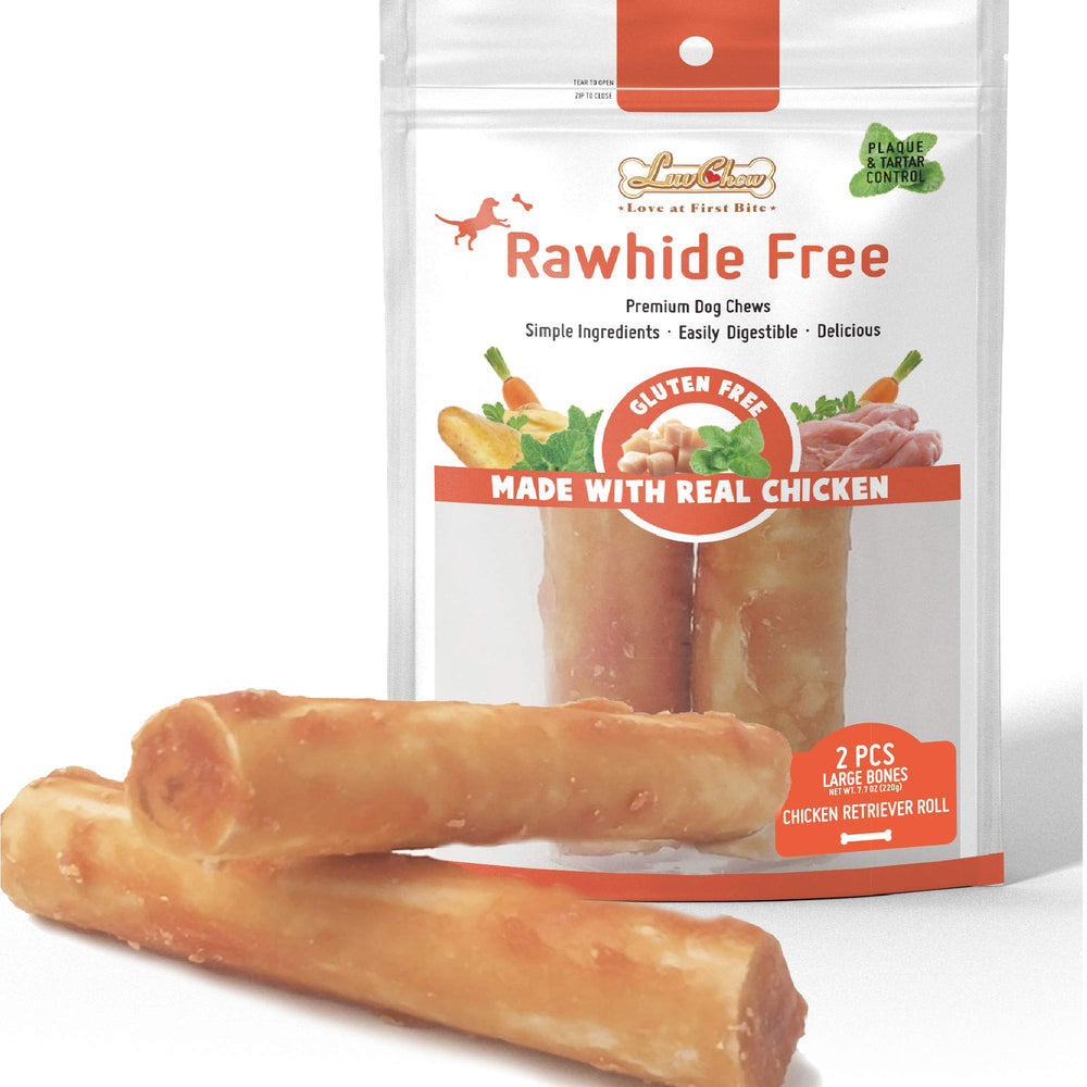 Rouleaux LuvChew au poulet grand chien emballage 7 po pour mastication durable