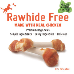 LuvChew os poulet détail texture, mastication naturelle et appétente.