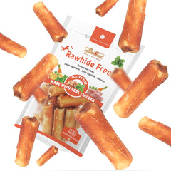 LuvChew rouleaux poulet mini, friandise protéinée pour petits chiens.