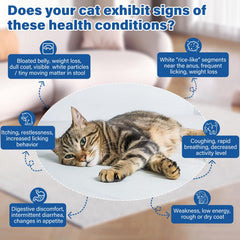 LuxeVib Vermifuge pour chats: administration orale directe ou mélangée à la nourriture.