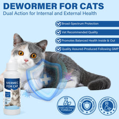 LuxeVib Vermifuge pour chats: dosage quotidien facile à administrer.