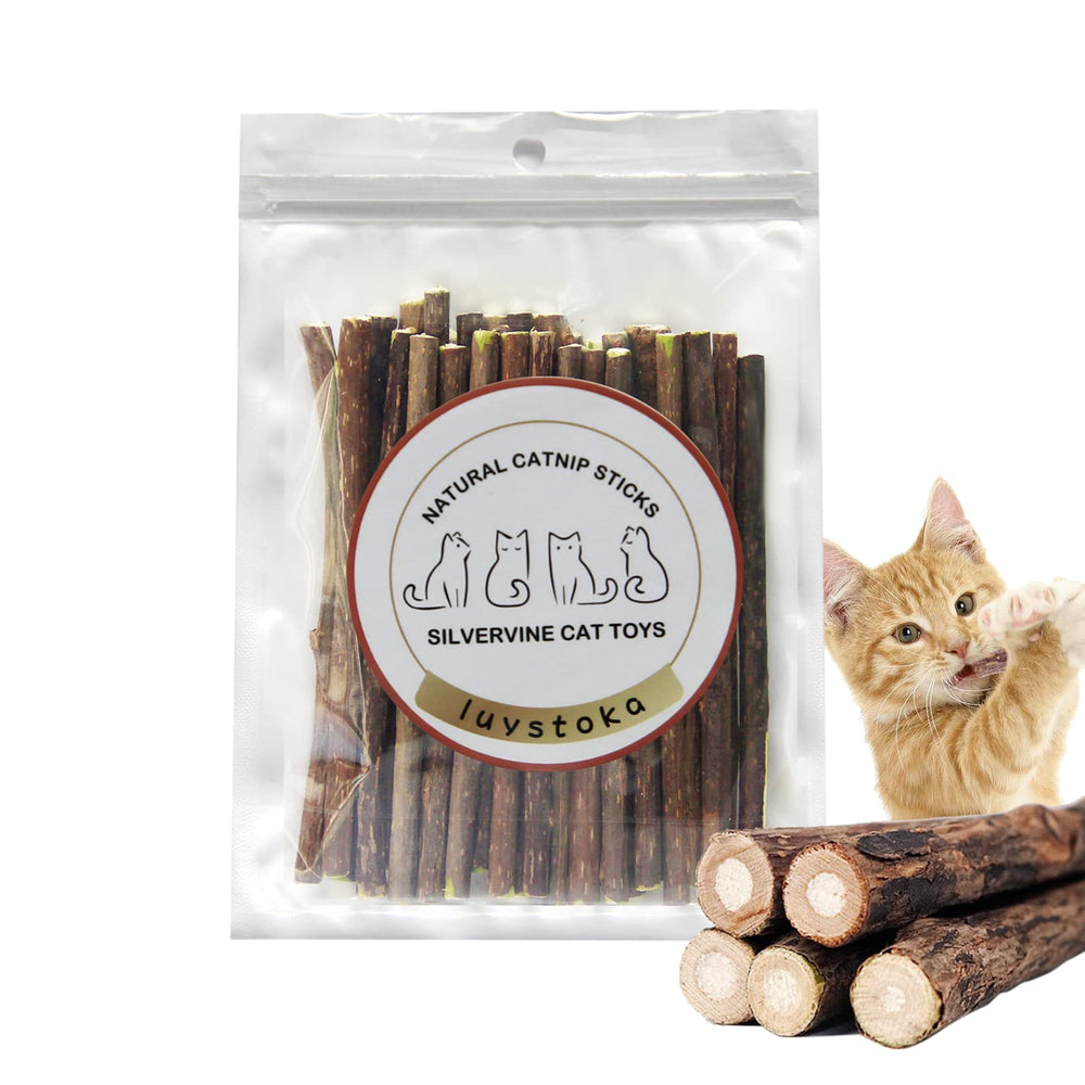 Luystoka Silvervine Sticks : emballage prêt à l'emploi pour chats.
