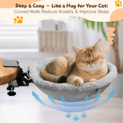 L&W BROS Cat Desk Bed 18x18 pouces, espace douillet pour chat intérieur.