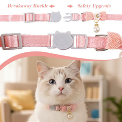 LXUEJIE collier chat rose pendant perle, pendentif délicat