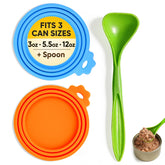 Couvercle en silicone Lydia's Deal bleu pour boîtes nourriture animale assure ajustement sûr.