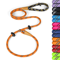 Lynxking Laisse Slip réfléchissante orange pour visibilité nocturne.